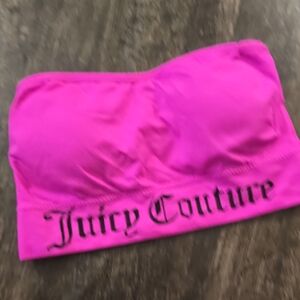 JUICY COUTURE Hot Pink Strapless Top Bandeau Sz M
